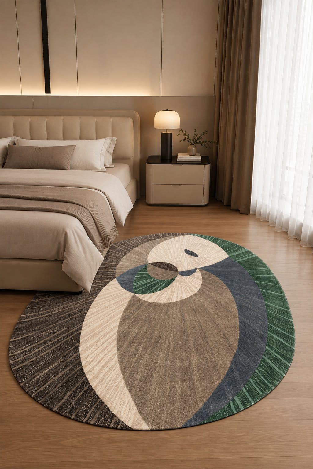 Modern Abstract Oval Hand Tufted Carpets & Rugs