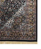 Persian Midnight Medallion Rug – Classic Floral Border