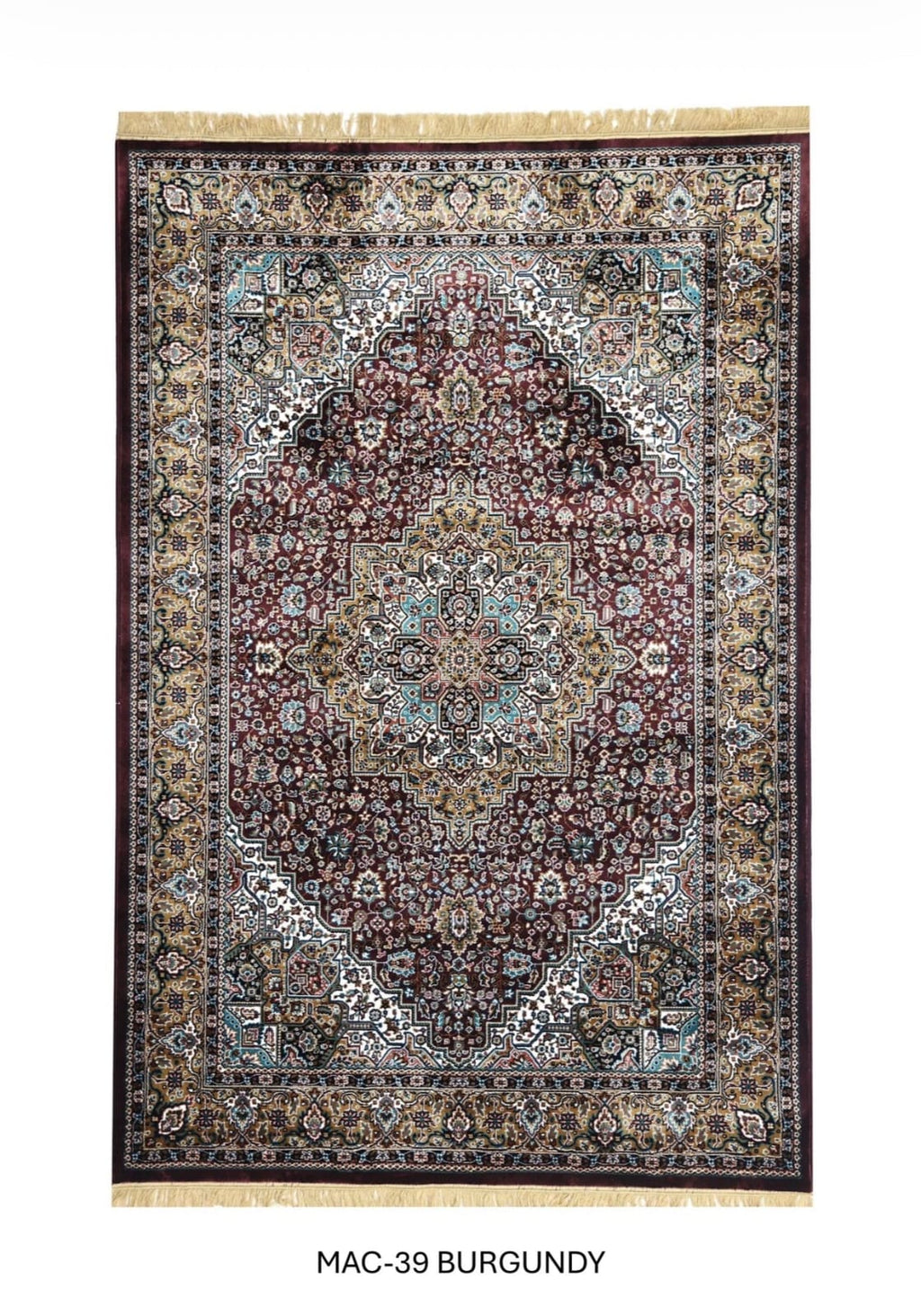 Persian Midnight Medallion Rug – Classic Floral Border