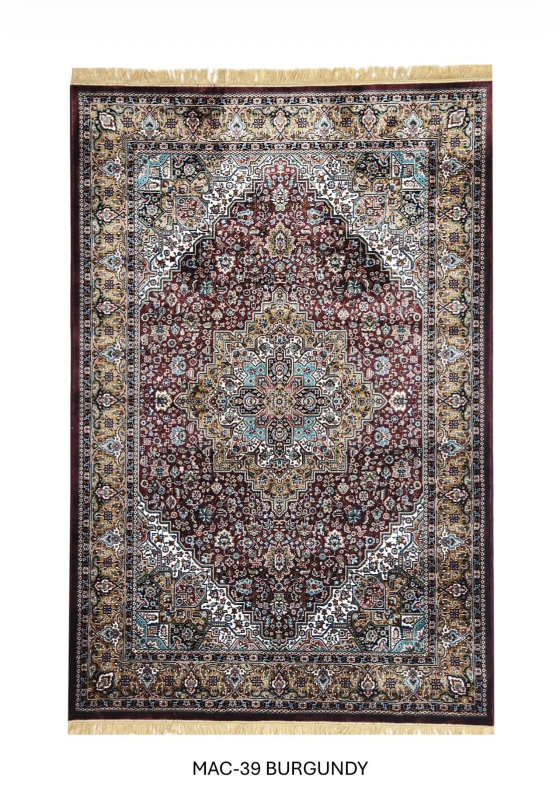 Persian Midnight Medallion Rug – Classic Floral Border