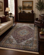 Royal Burgundy Persian Medallion Rug