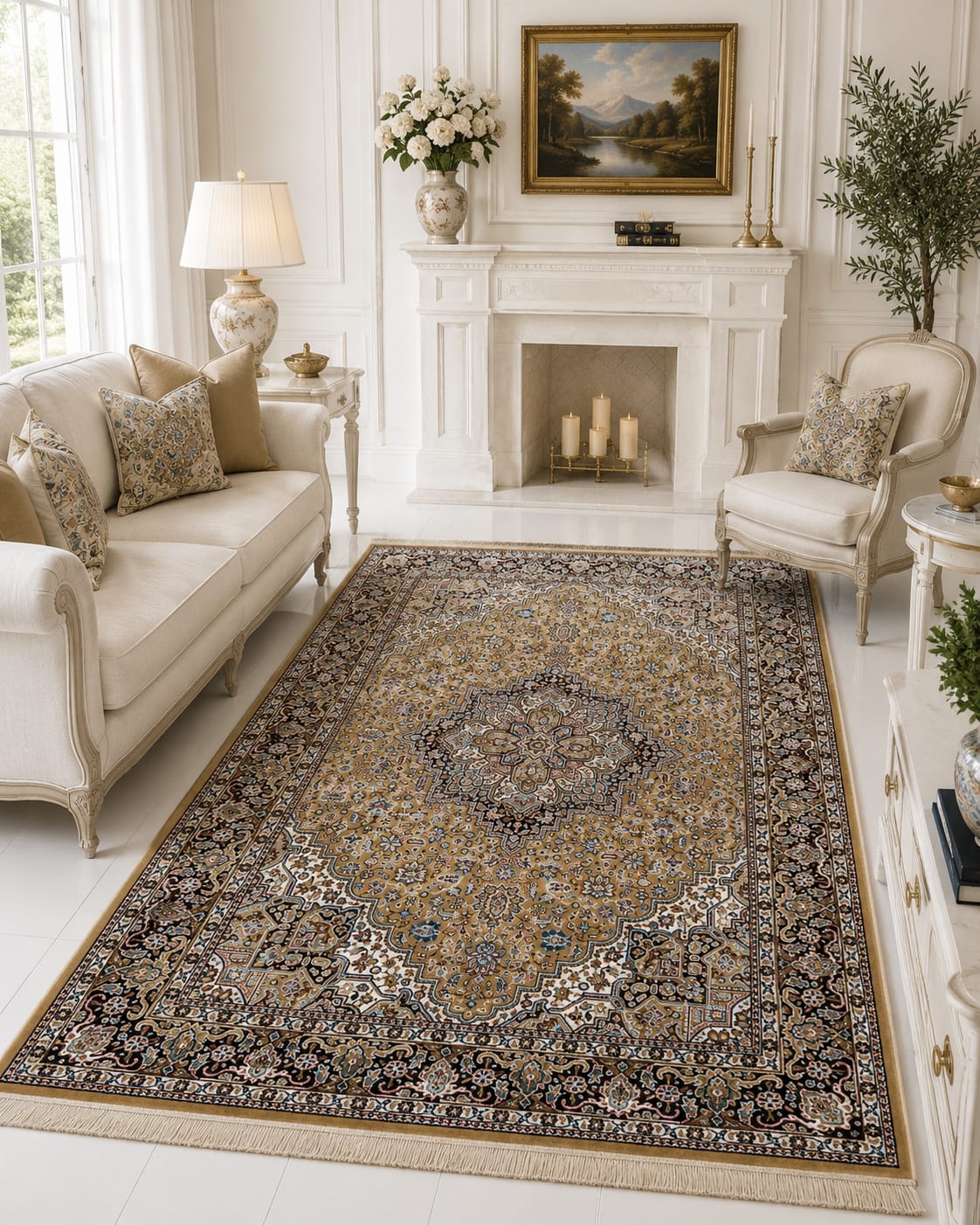 Gold – Persian Medallion Carpets Rugs