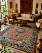 Red Persian Silk Carpet & Rugs