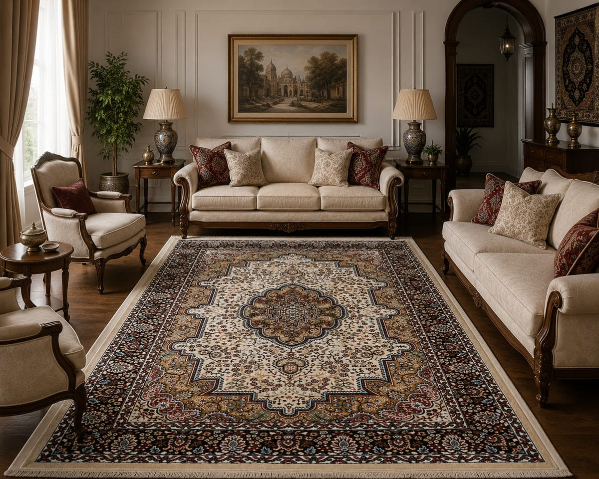 MAC-38 Black – Persian Medallion Rug