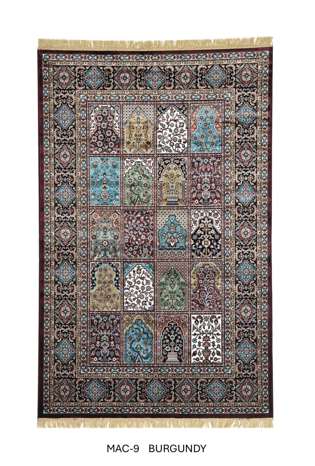 Burgundy – Persian Panel Garden Carpets & Rugs