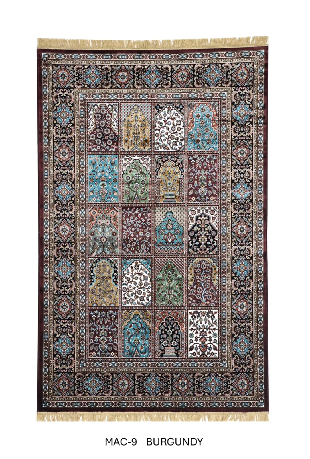 Burgundy – Persian Panel Garden Carpets & Rugs
