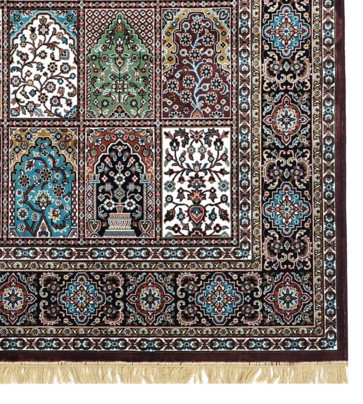 Burgundy – Persian Panel Garden Carpets & Rugs