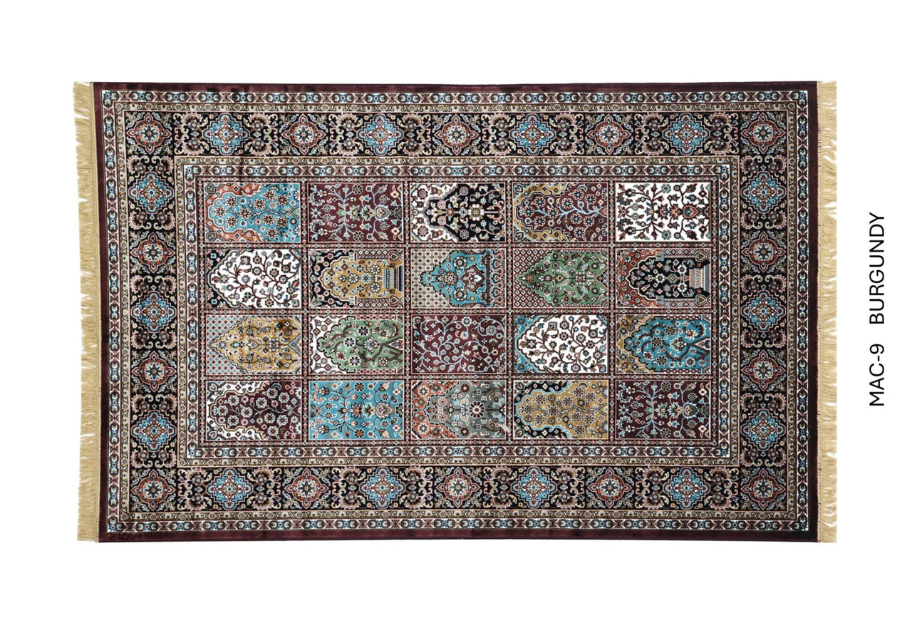 Burgundy – Persian Panel Garden Carpets & Rugs