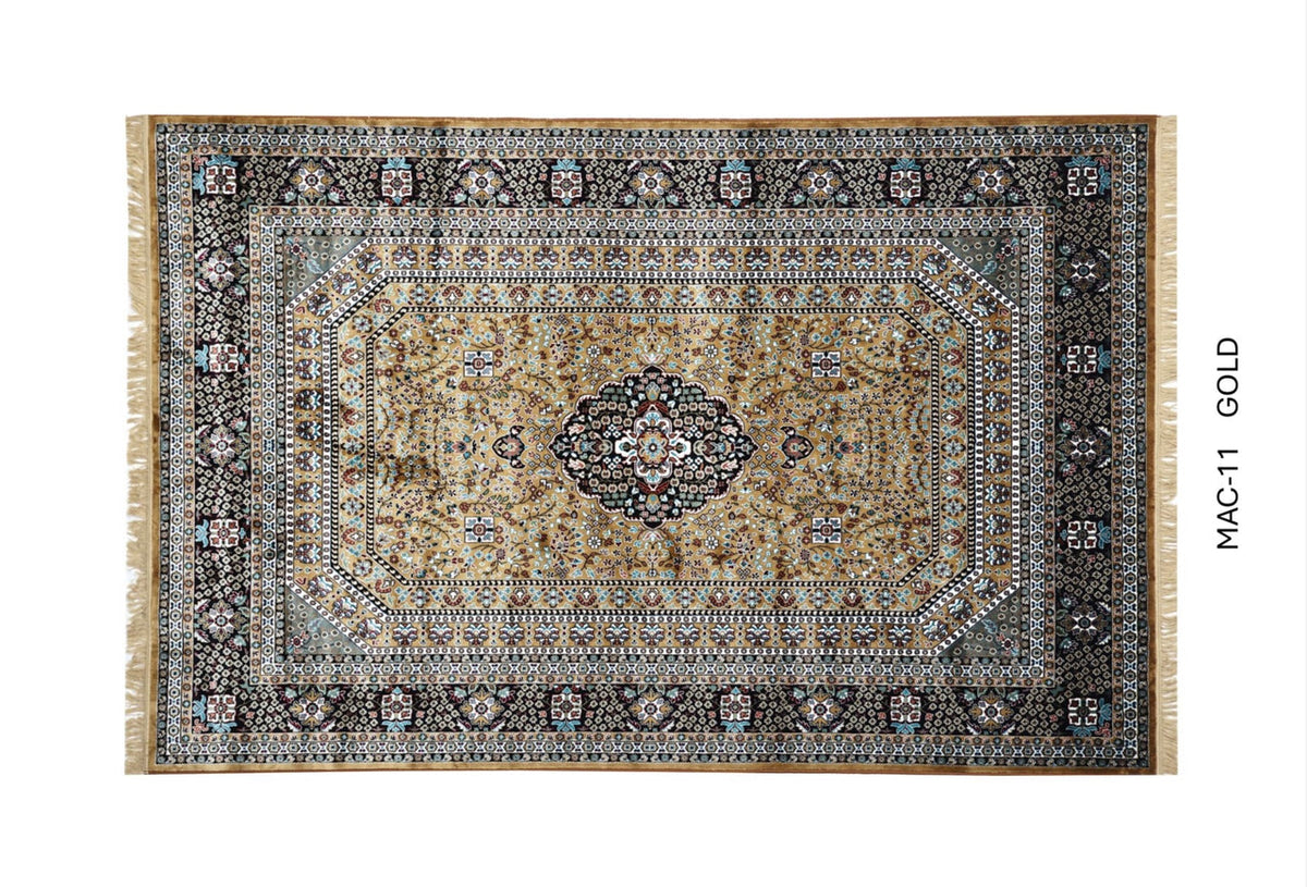 Persian Midnight Medallion Rug – Classic Floral Border