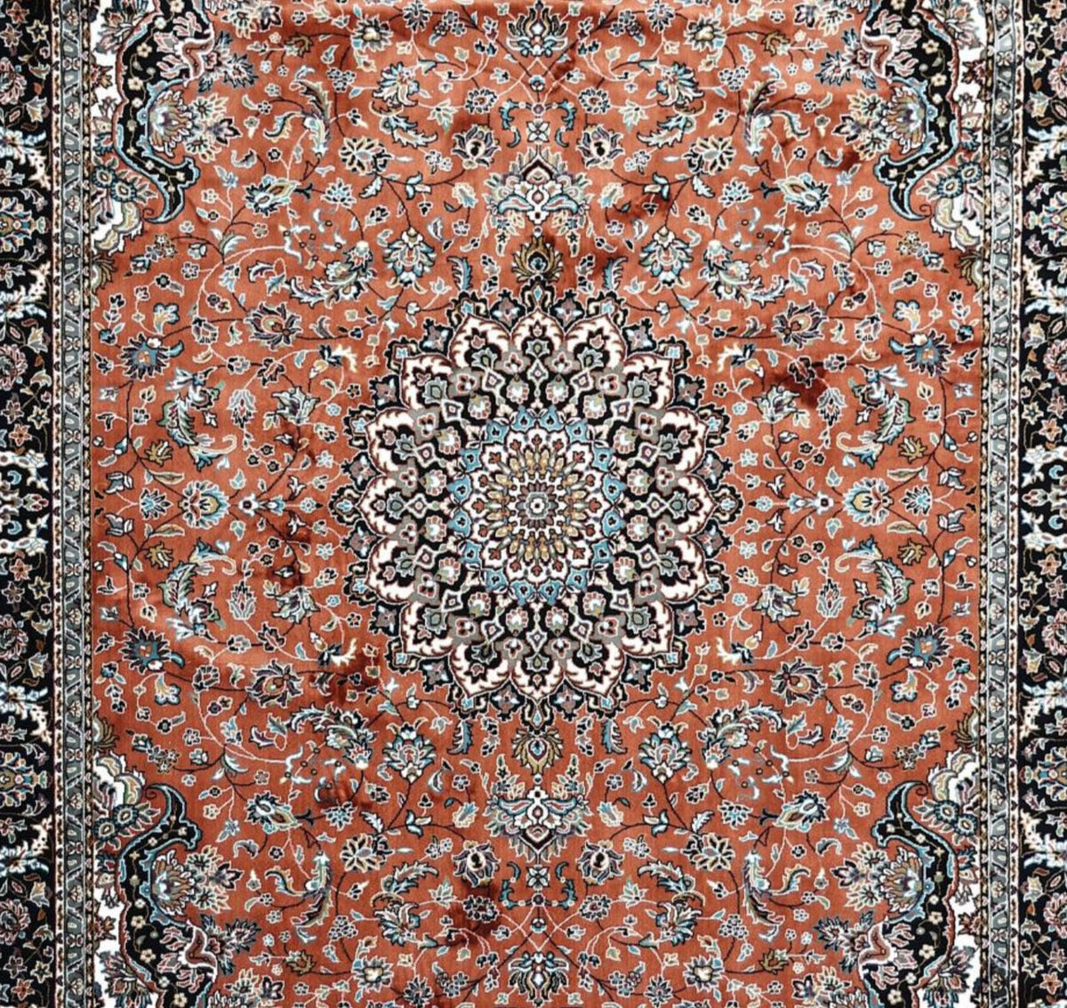 Rust Orange Traditional Persian Carpet & Rugs
