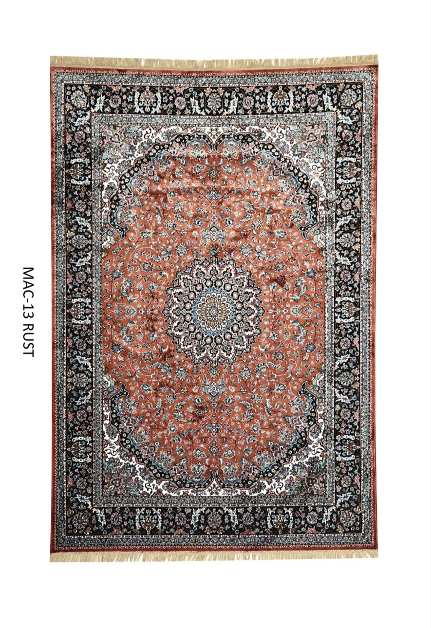 Rust Orange Traditional Persian Carpet & Rugs