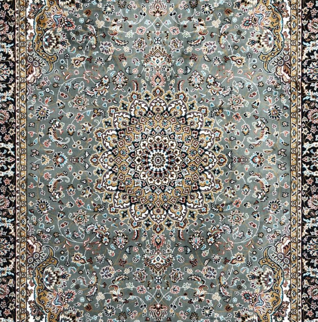 Grey Black Traditional Persian Carpet & Rugs
