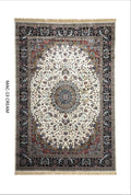 White & Black Traditional Persian Carpet & Rugs