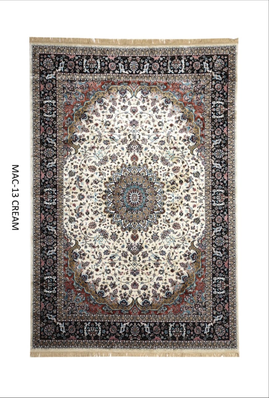 White & Black Traditional Persian Carpet & Rugs
