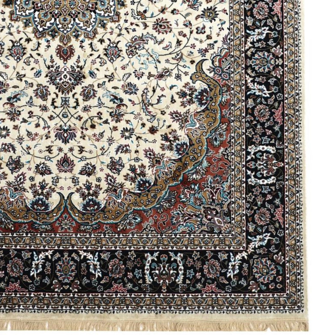 White & Black Traditional Persian Carpet & Rugs