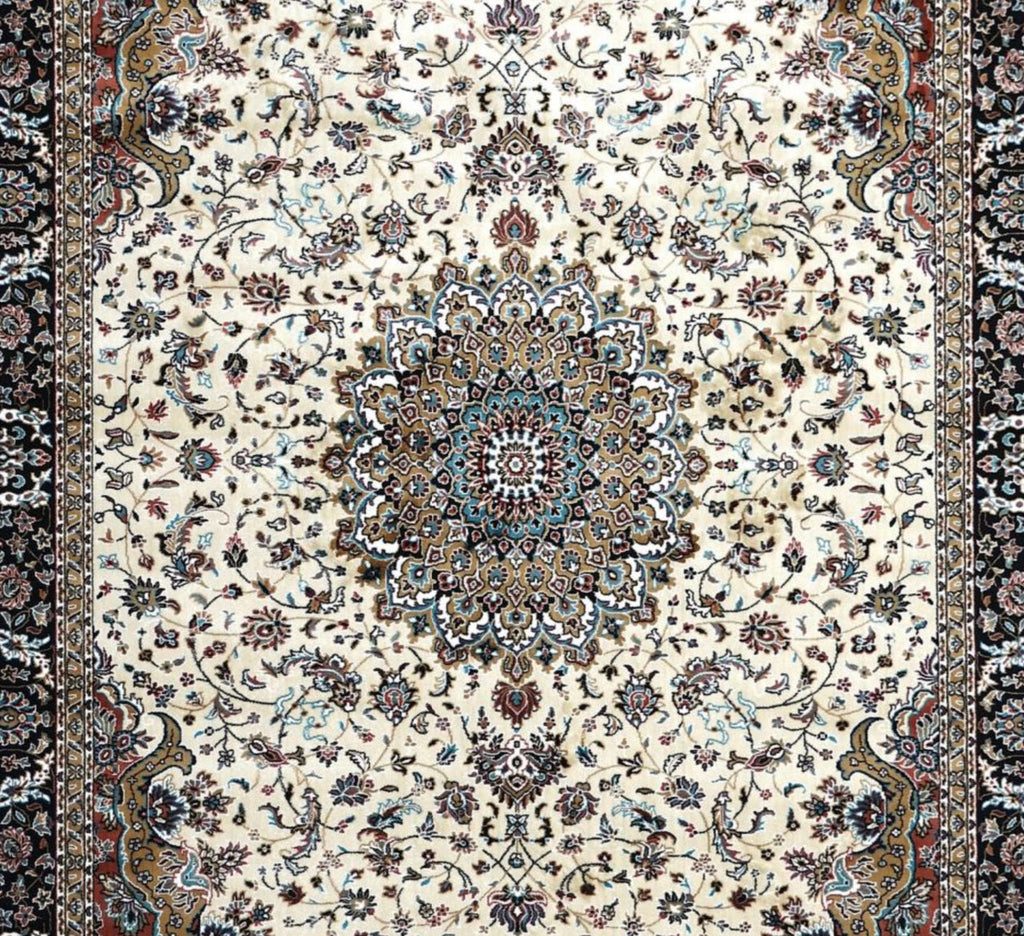 White & Black Traditional Persian Carpet & Rugs