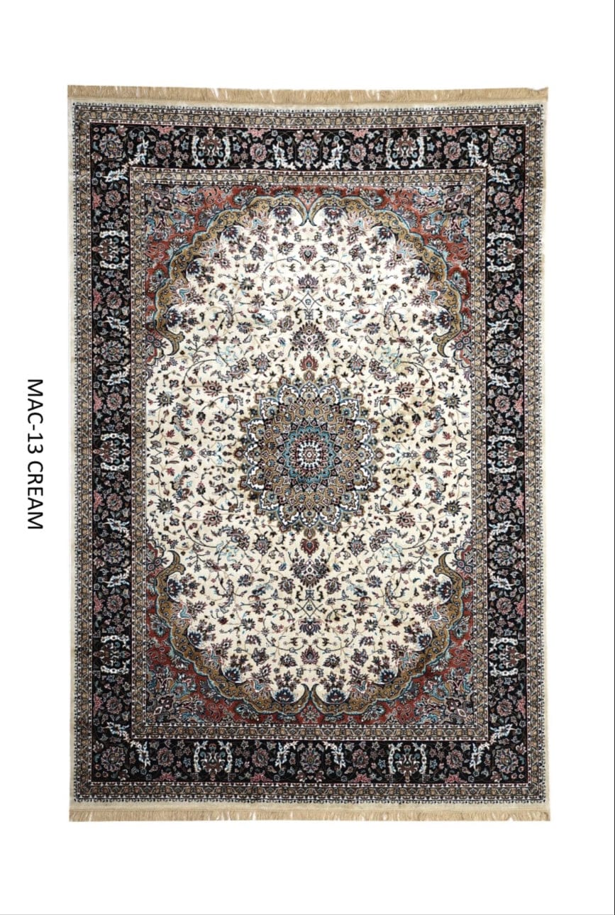 White & Black Traditional Persian Carpet & Rugs