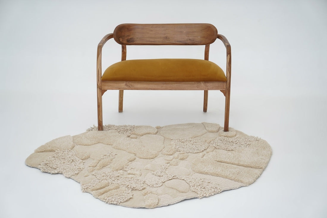 Dune Irregular Shaped New Zealand Wool Loop & Cut Pile Rug