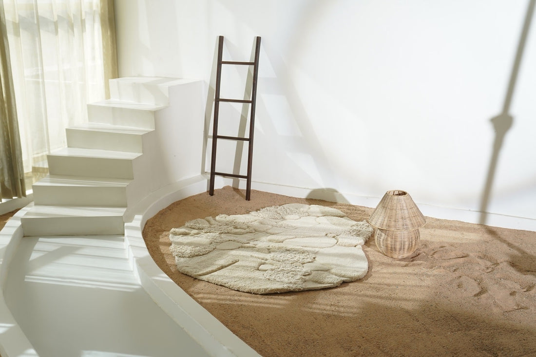 Tokyo Pop Irregular Shaped New Zealand Wool High Low Rug