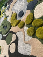 Fresco Form Forest Green Irregular Handmade Rug