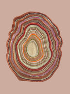 Brown Flower Irregular Designer Wool Hand Tufted Rug