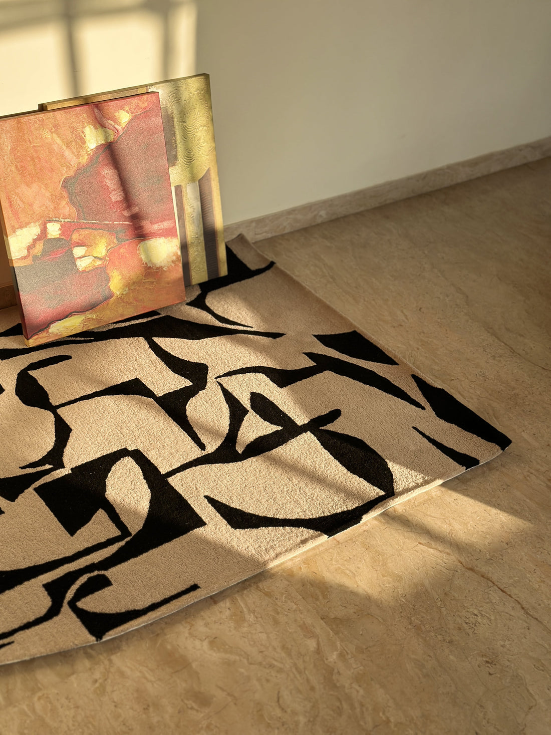 Modern Eclypse Multicolor Irregular Handmade Rug