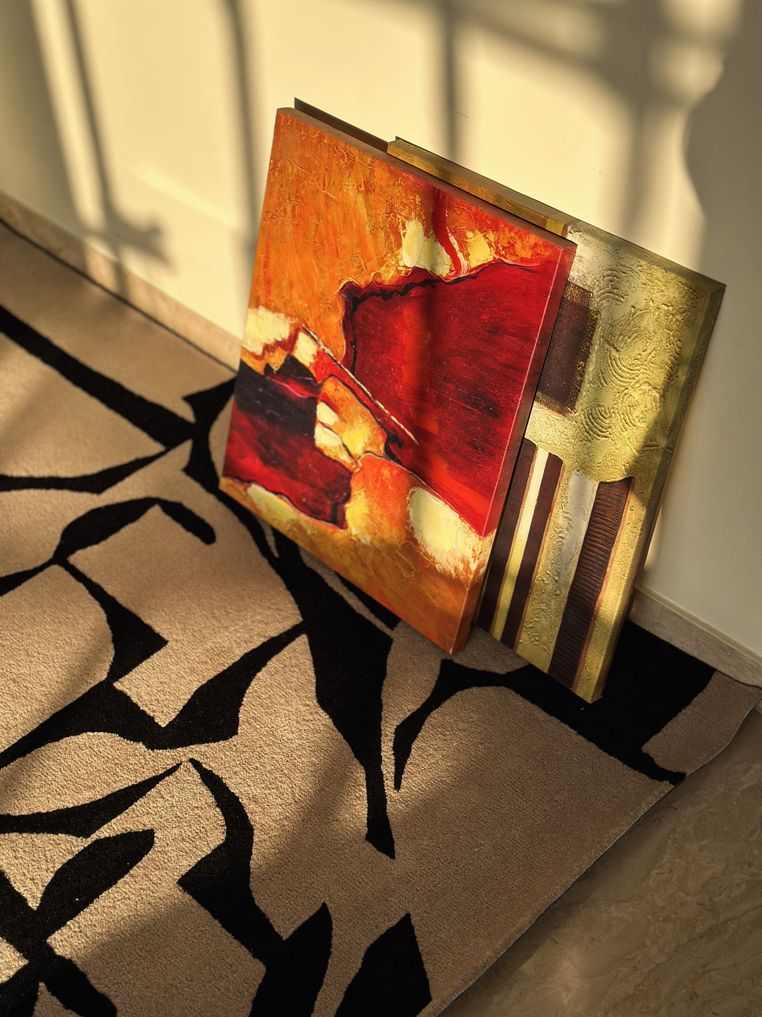 Modern Eclypse Multicolor Irregular Handmade Rug