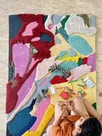 Contexture Multicolor Irregular Handmade Rug