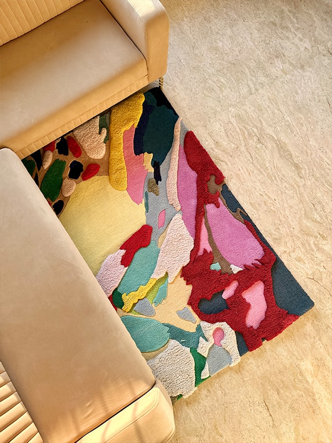 Contexture Multicolor Irregular Handmade Rug