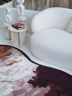 Rust New Zealand Wool Irregular Handmade Rug