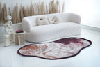 Rust New Zealand Wool Irregular Handmade Rug