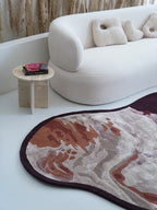 Rust New Zealand Wool Irregular Handmade Rug
