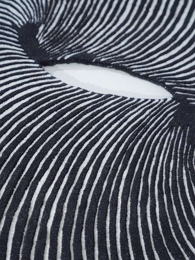 Cosmic Ring 2.0 Irregular Designer Wool Hand Tufted Rug