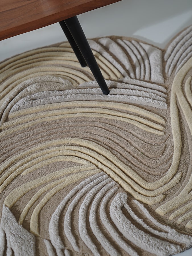 Granite Irregular Shaped New Zealand Wool Rug