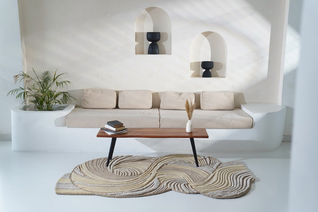 Granite Irregular Shaped New Zealand Wool Rug
