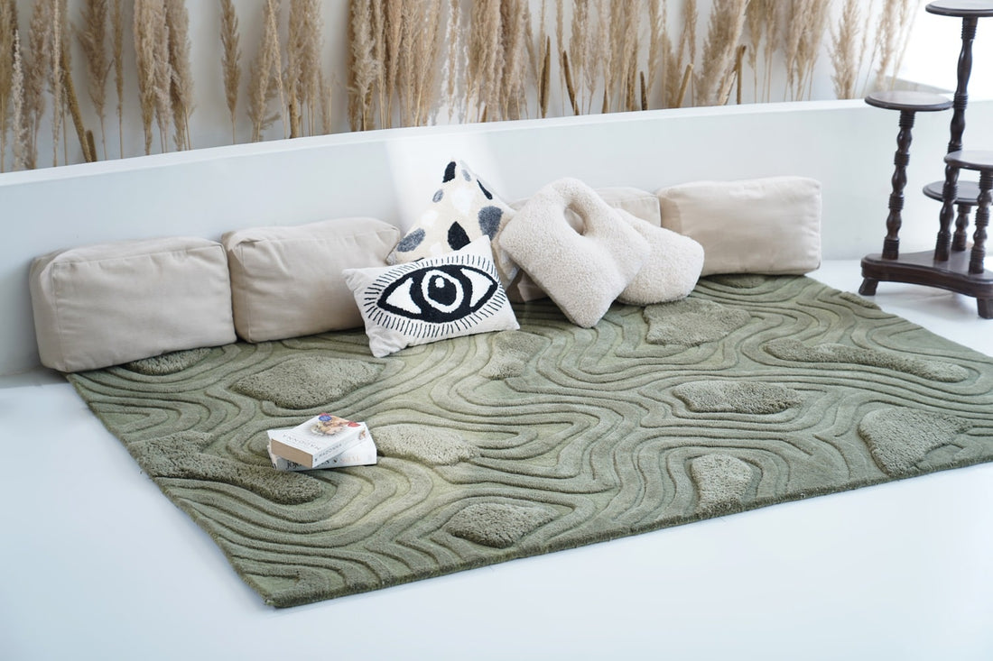 Pop Art Camel Round Handmade Rug
