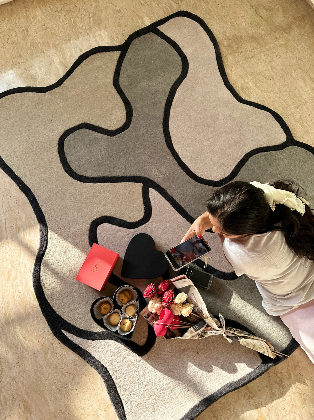 Labrynith Irregular Hand Tufted Carpet & Rug