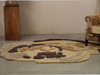 Gran New Zealand Wool Irregular Shaped Rug
