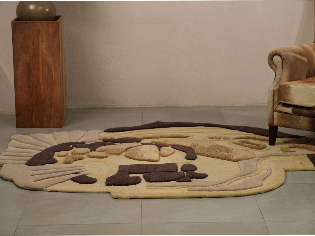 Gran New Zealand Wool Irregular Shaped Rug