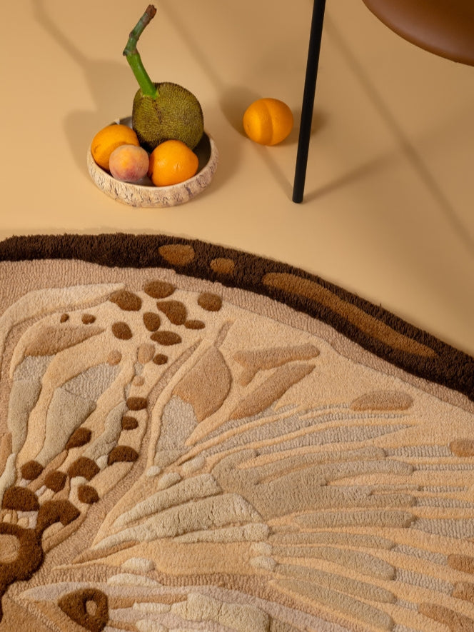 Divine New Zealand Wool Irregular Shaped Rug