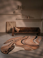 Noir Nexus Irregular Hand Tufted Carpet & Rug