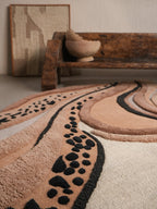 Noir Nexus Irregular Hand Tufted Carpet & Rug
