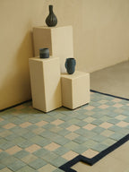 Hour Glass High-Low Beige Irregular Hand Tufted Carpet & Rug