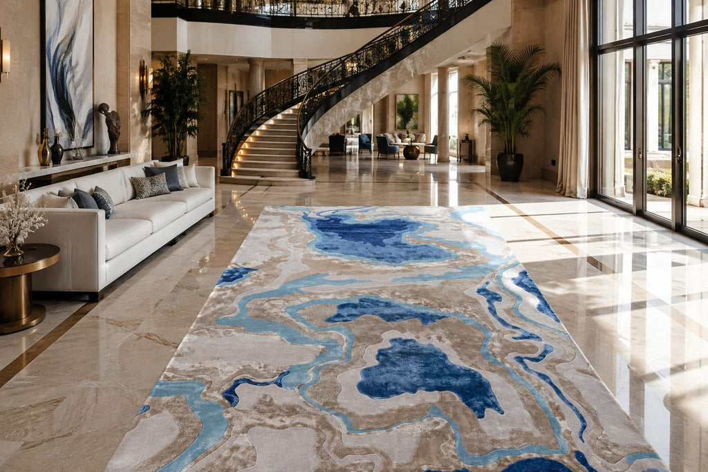 Blue Serenity Carpet Hand Tufted Carpets & Rugs