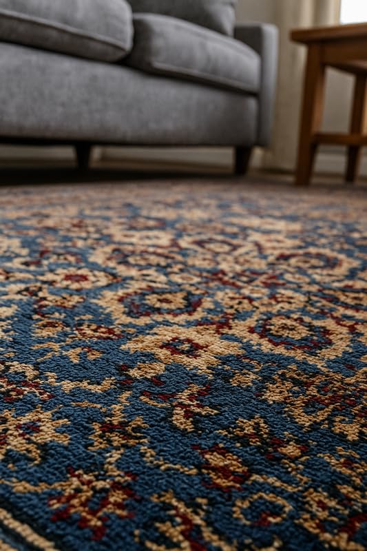 Kohinoor Traditional Pattern Hand Knotted Rectangle Anti-Skid Designer Carpet
