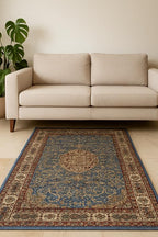 Kohinoor Traditional Pattern Hand Knotted Rectangle Anti-Skid Designer Carpet