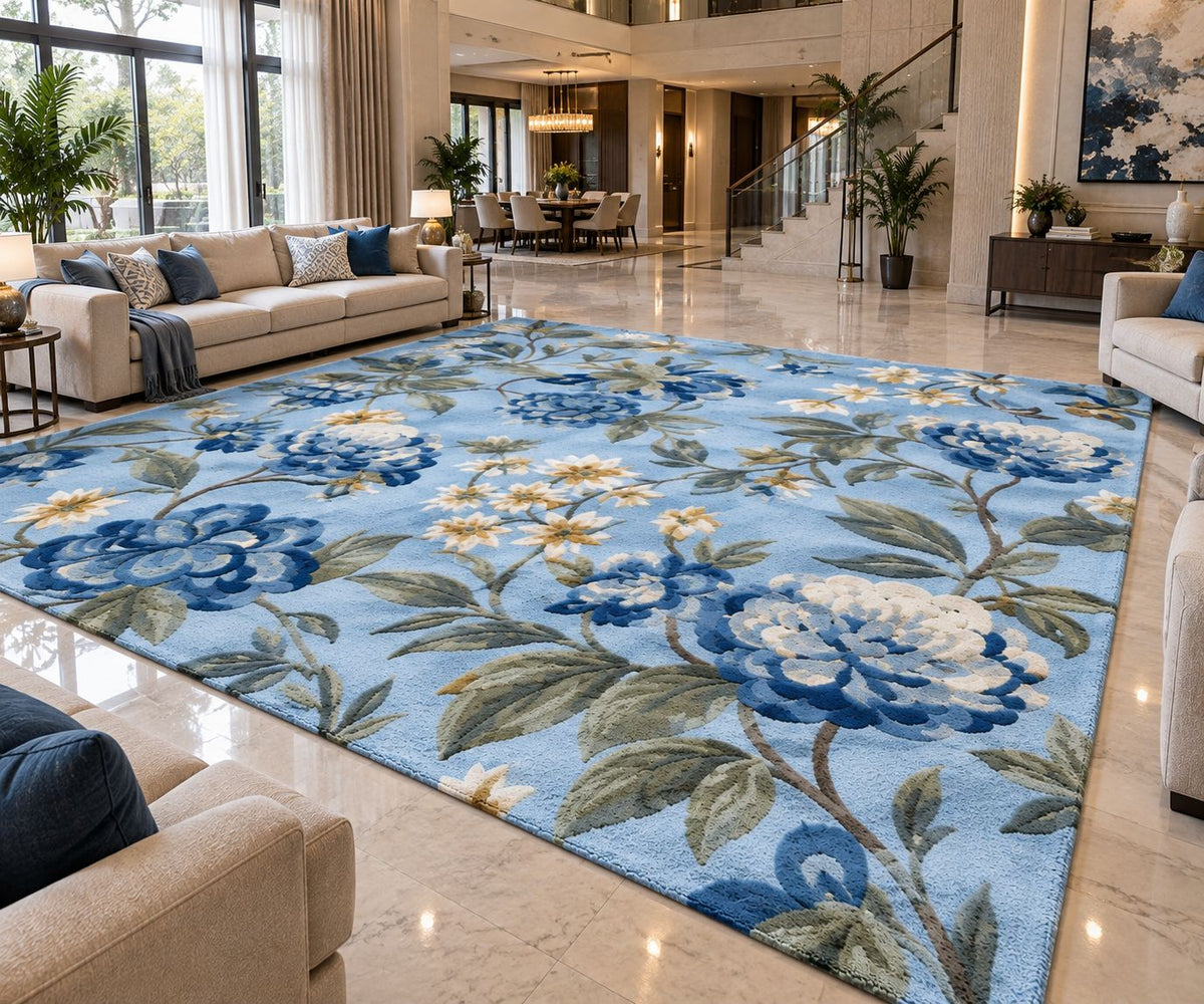 Textured Rolled Rug in a Cozy Hand Tufted Carpets