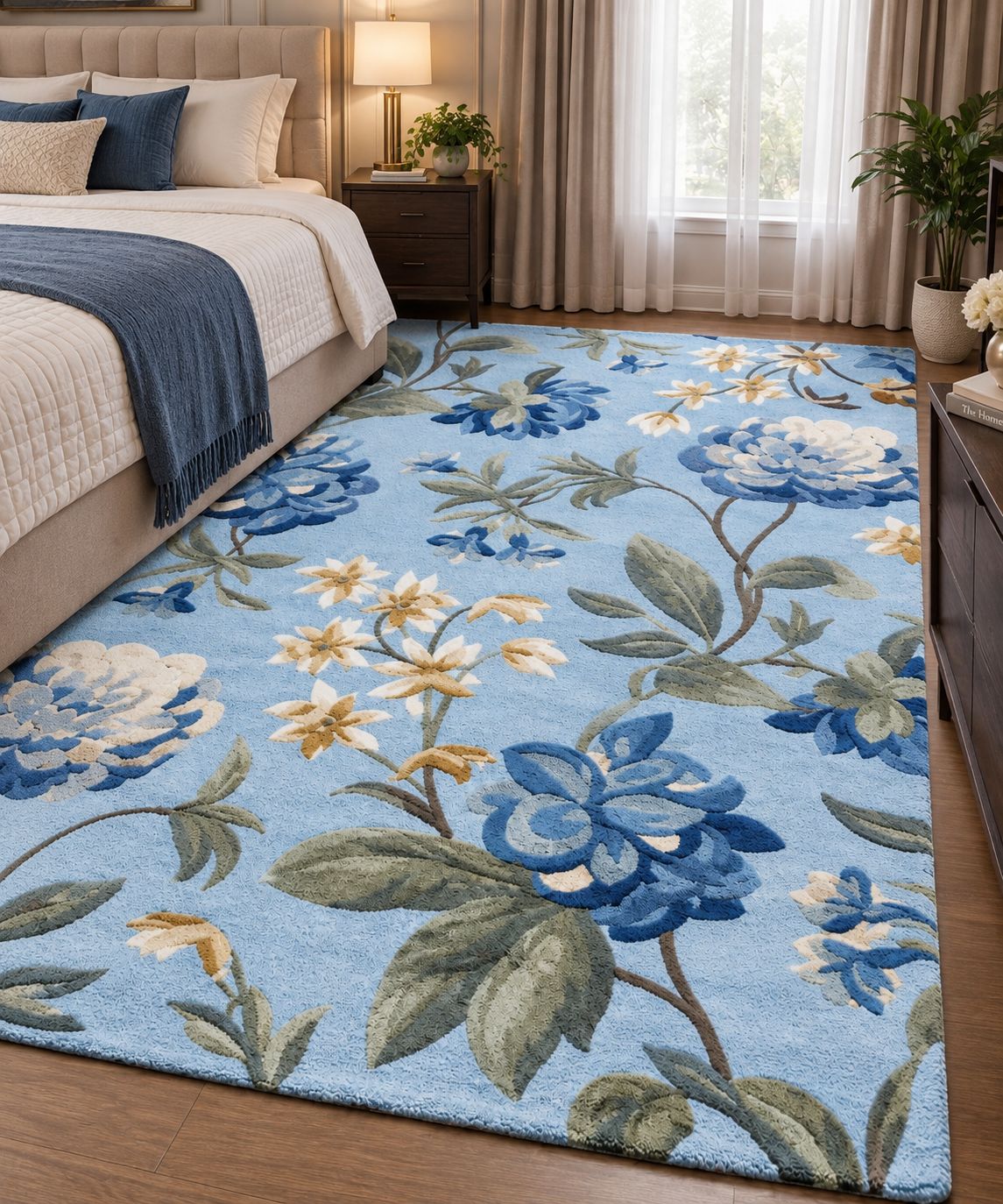 Textured Rolled Rug in a Cozy Hand Tufted Carpets