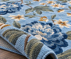 Serene Floral Rug Retreat Hand Tufted Carpets