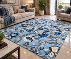Serene Floral Rug Retreat Hand Tufted Carpets